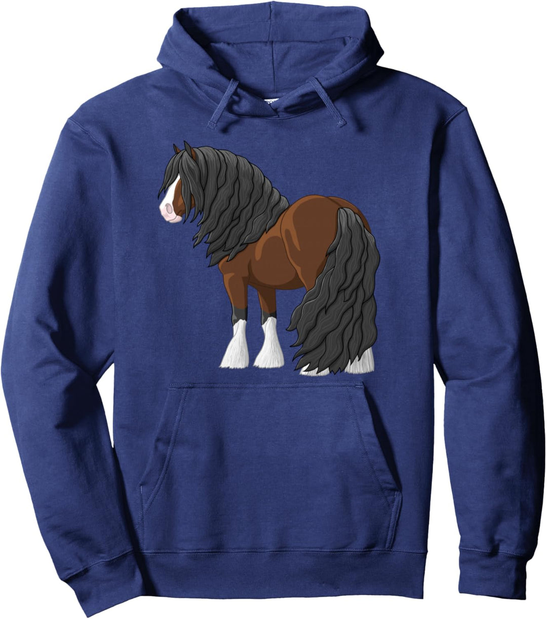 Hübsches braun Tinker Zugpferd Pullover Hoodie