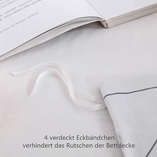 Boqingzhu Bettwäsche Kariert 135x200cm Schwarz Weiss Grau Geometrich Karo Wendebettwäsche Set Bettbe