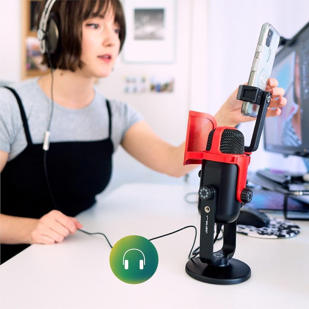 JOBY Wavo POD USB Kondensator PC Mikrofon für Podcasting, Streaming, Aufnahme, Stummschaltung und Ve