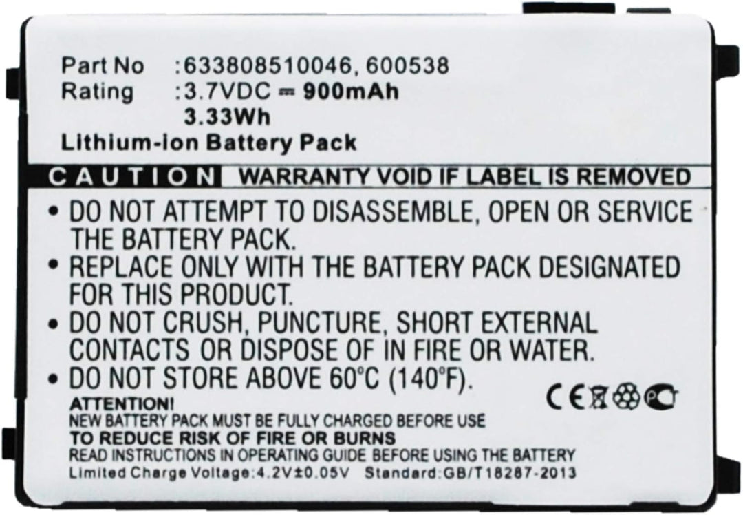 CELLONIC 1x Akku kompatibel mit Datalogic Falcon PDT, Wasp RS-232 | 1x, (900mAh-3.7V-Lithium-Ionen),
