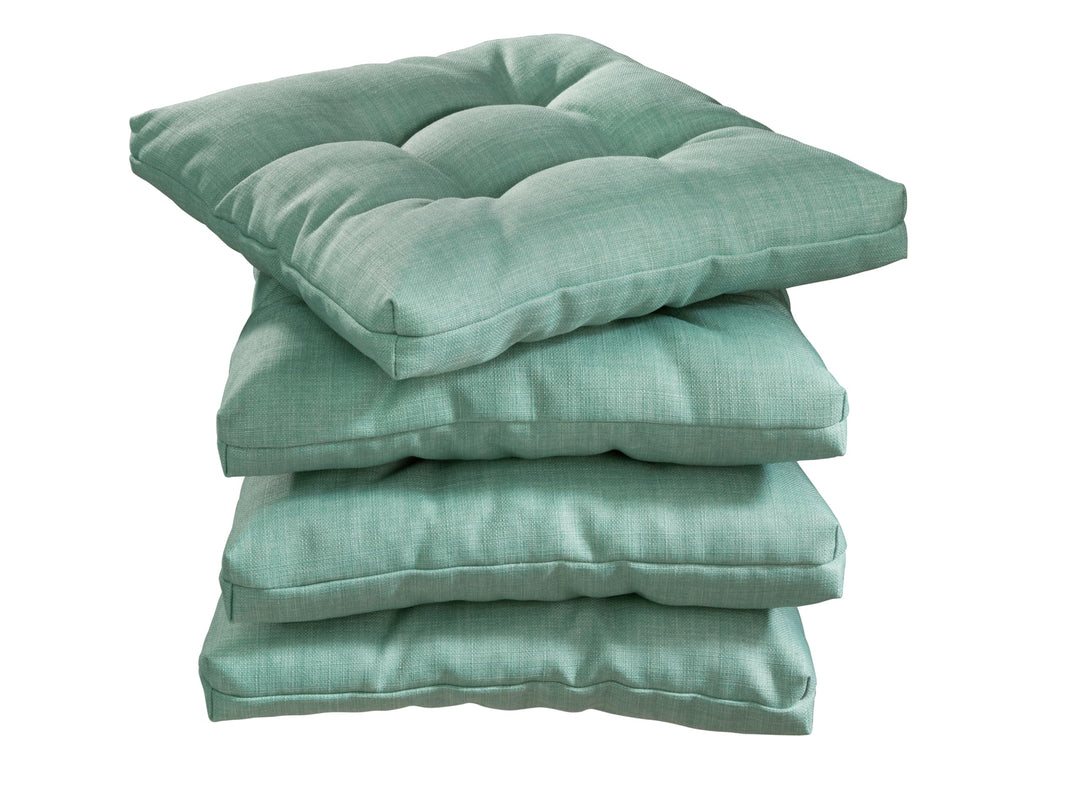 sleepling 4er Set Stuhlkissen 40x40 cm, Sitzkissen für Stuhl & Bank 40 x 40 cm, Höhe 6 cm, Möbelstof