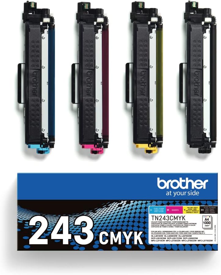 Brother TN-243CMYK Original Tonerkartusche Druckt bis zu 1000 Seiten, cyan, magenta, gelb und schwar