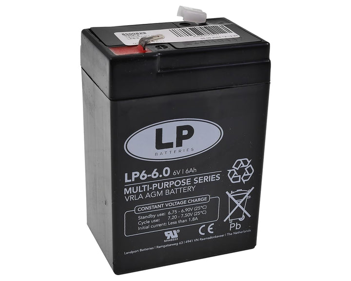 LP BATTERIES NSA LP6-6 T1 6V 6AH AGM Akku Vlies Batterie VRLA Zyklenfest Wartungsfrei für Elektro Sp