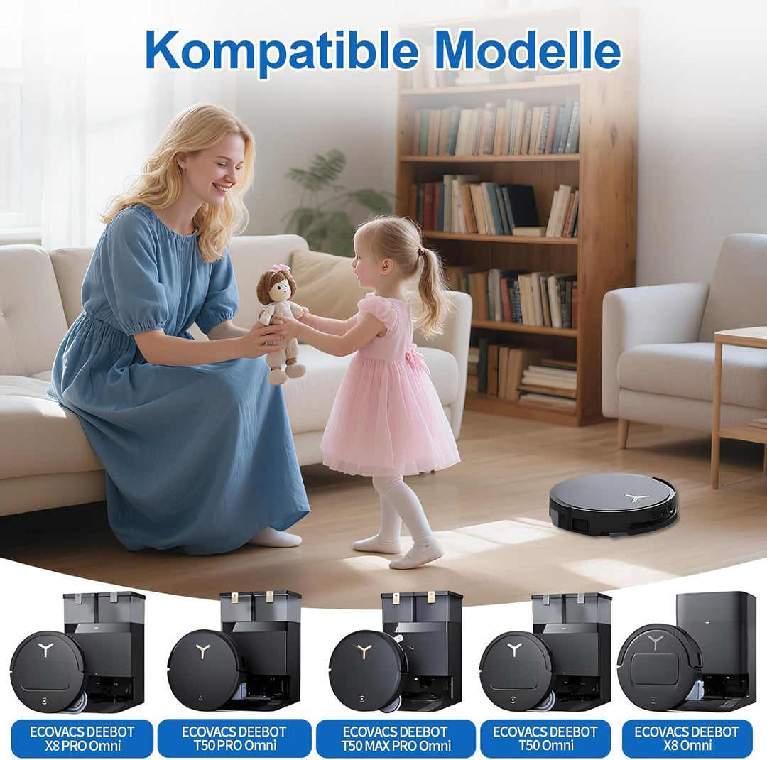 14 Stück T50 Staubbeutel für ECOVACS DEEBOT X8 PRO Omni /T50 Pro Omni/T50 Max Pro/T50 Omni Saugrobot