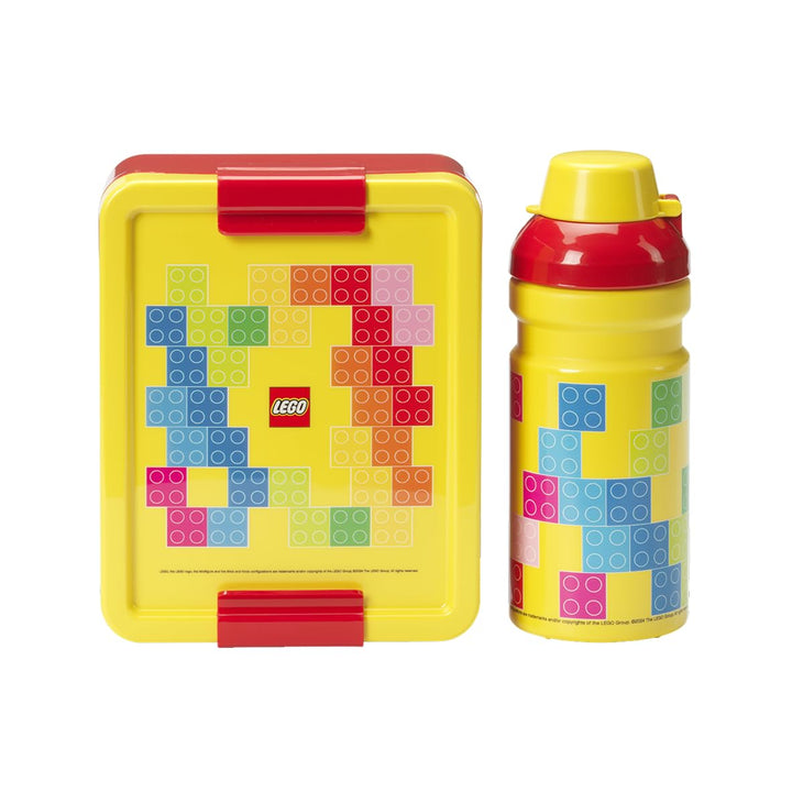 Room Copenhagen LEGO LUNCH SET – ICONIC Design, Spassig & Funktional – 390 ml Flasche und Brotdose f
