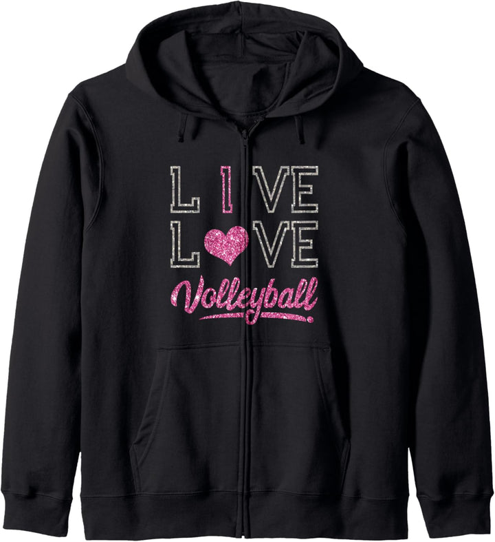 I Live Love Volleyball - Volleyballs Team - Sports Player Kapuzenjacke