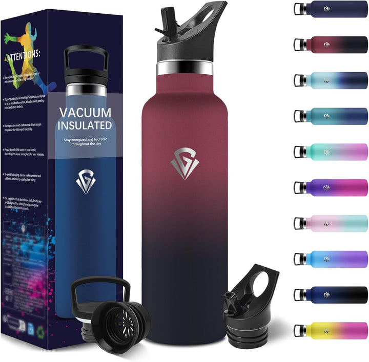 Trinkflasche, 750 ML BPA-Frei, Thermosflasche, Auslaufsichere Isolierflasche Doppelwandig, Wasserfla