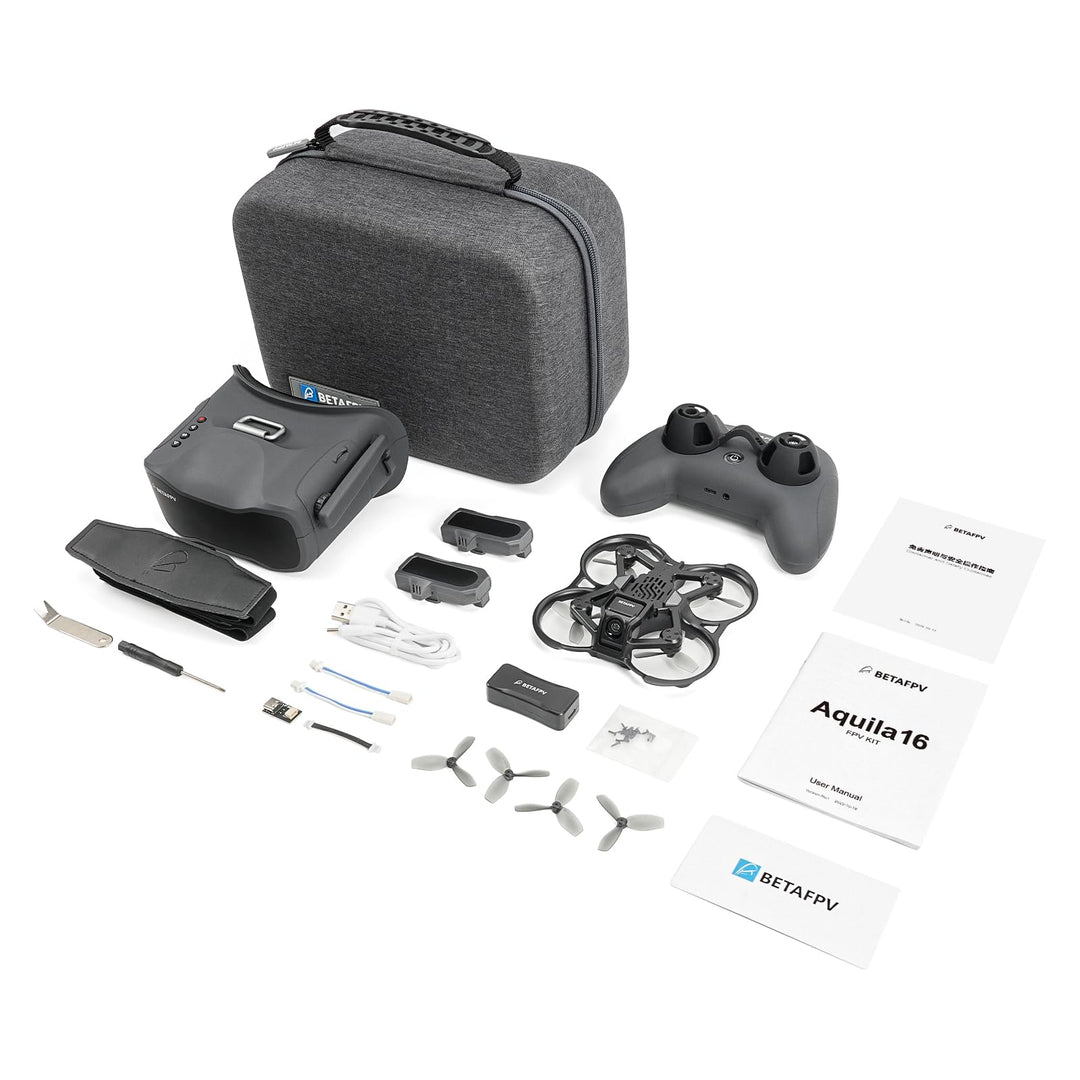 BETAFPV Aquila16 FPV-Kit mit LiteRadio 2 SE-Sender für Simulator, VR03-Brille mit DVR-Aufnahmefunkti