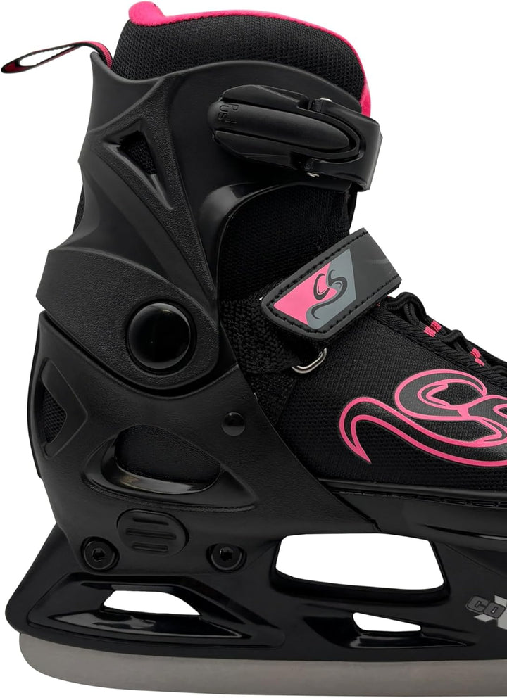 Cox Swain verstellbare Schlittschuhe Crystal, Eislaufschuhe für Kinder, Jugendliche und Erwachsene b
