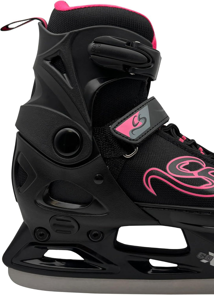 Cox Swain verstellbare Schlittschuhe Crystal, Eislaufschuhe für Kinder, Jugendliche und Erwachsene b