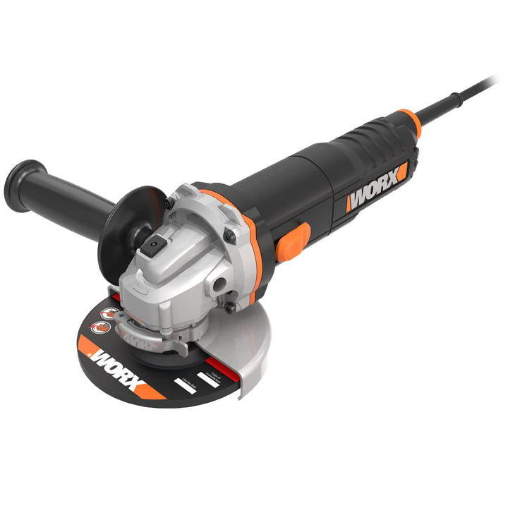 WORX WX712 Winkelschleifer 125mm, 860 W – Kompaktes Schleifgerät mit verstellbarem Griff plus vibrat