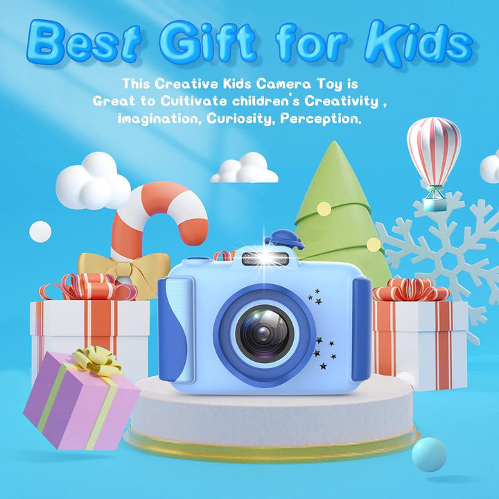 Kinderkamera - Digitalkamera Kinder mit 2,4 Zoll Grossbildschirm 1080P HD 12MP Eingebaute 32GB SD-Ka