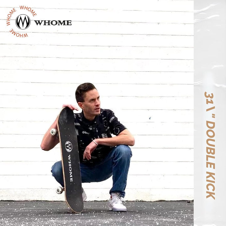 WHOME Pro Skateboards Komplett für Erwachsene/Kinder Mädchen/Jungen Anfänger/Profi - 31 x 8 Zoll Sta