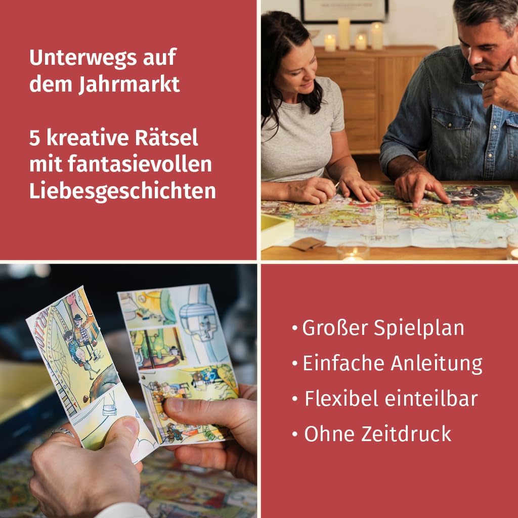 ZusammenSpiel – Unterwegs auf dem Jahrmarkt – Kooperatives Rätselspiel für Paare, Escape Game für Zw