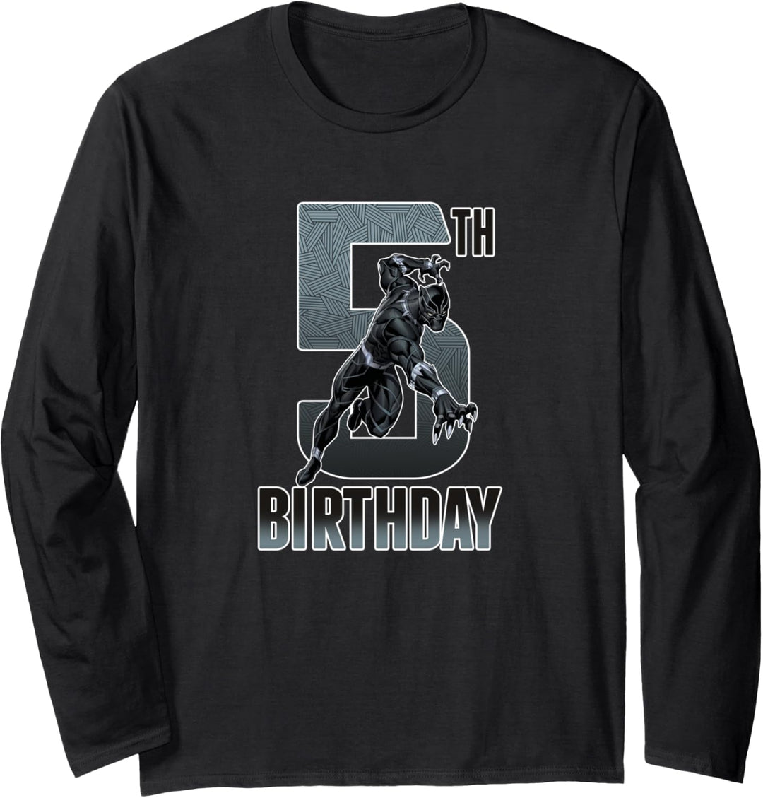 Marvel Black Panther Happy 5th Birthday Langarmshirt