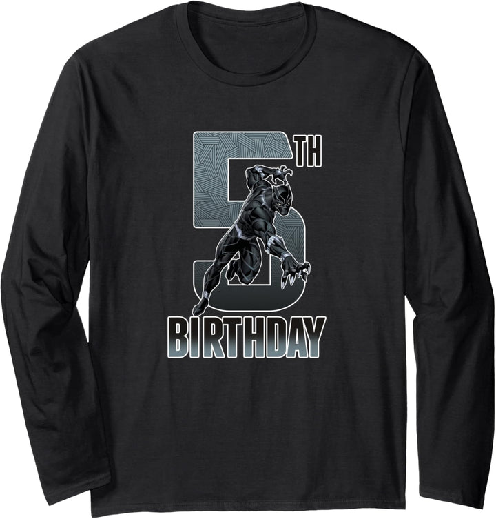 Marvel Black Panther Happy 5th Birthday Langarmshirt