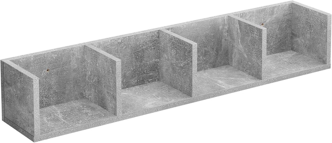 [en.casa] Wandregal Ekerö Hängeregal mit 4 Ablagen Schweberegal 95 x 17 x 16,5 cm Wandboard Betonopt