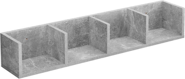 [en.casa] Wandregal Ekerö Hängeregal mit 4 Ablagen Schweberegal 95 x 17 x 16,5 cm Wandboard Betonopt