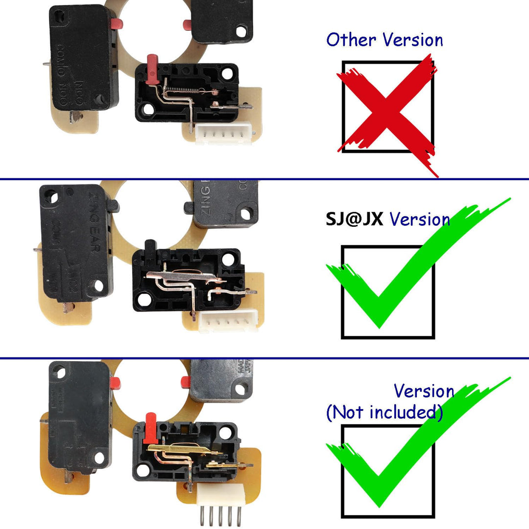 SJ@JX 2 Player Arcade Game Stick DIY Kit Buttons with Logo LED 8 Way Joystick USB Encoder Cable Cont