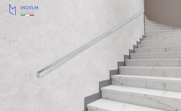 Handlauf aus Edelstahl AISI 304 zum Schutz der Treppe, Querschnitt 30 x 30 mm, verschiedene Längen 1