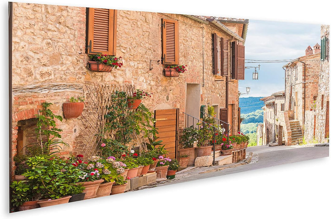 islandburner Bild auf Leinwand Mittelalterliche Altstadt In Der Toskana Italien Bilder Wandbilder Po