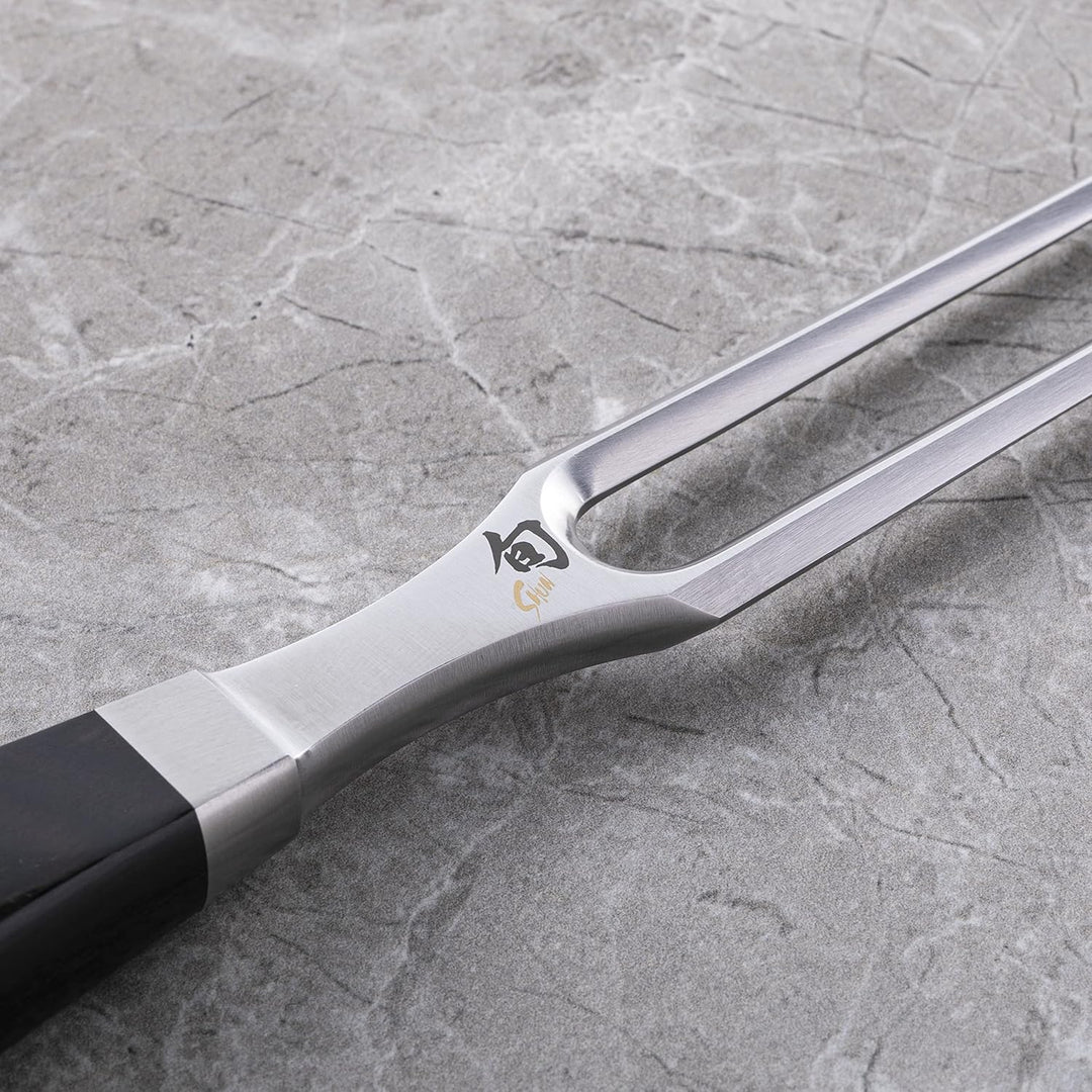 KAI DM-0709 Shun Fleischgabel 6,5 (16 cm), Rostfreier Stahl, L 27,6cm Fleischgabel Single, Fleischga