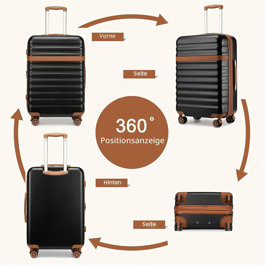 KONO Koffer Trolley Extra Gross Hartschalenkoffer aus ABS+PC leicht, grosser Reisekoffer 149L Volume