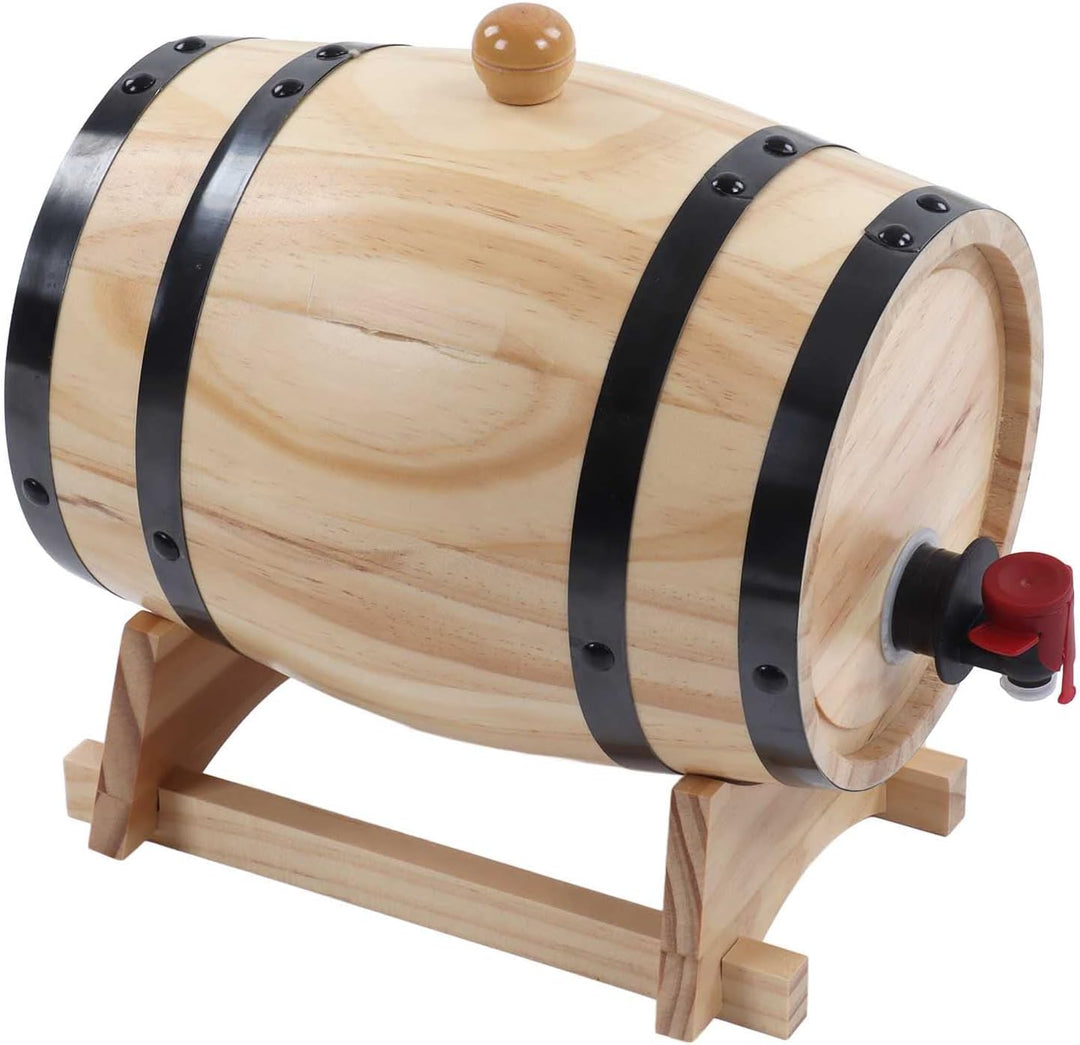 Jeffergarden Wein-Eichenfässer, Eichenfässer mit Klarer Holzmaserung für die Bar (3L), 3L