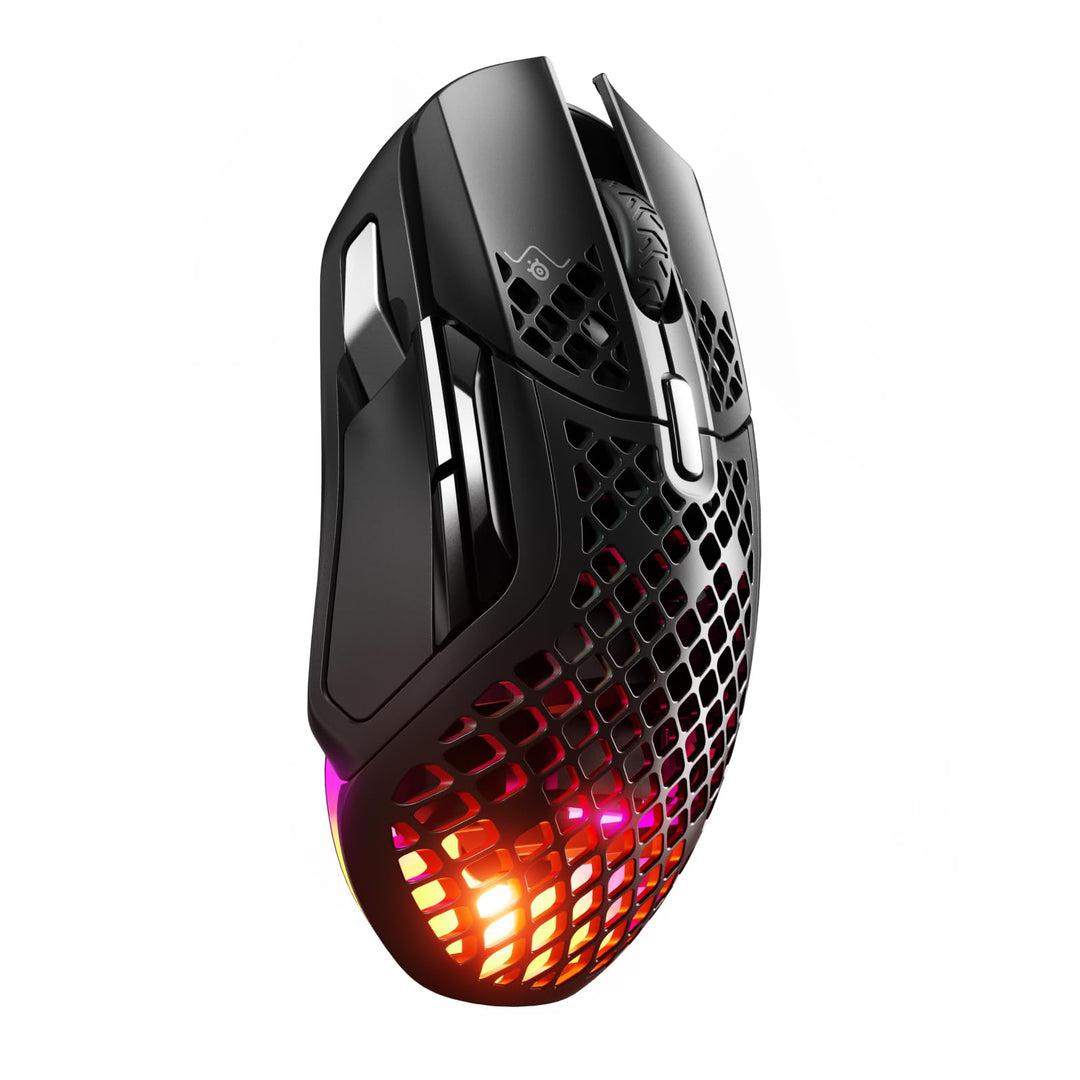 SteelSeries Aerox 5 Wireless – RGB Gaming-Mouse mit Öffnungen in der Oberfläche – Federleichtes, was