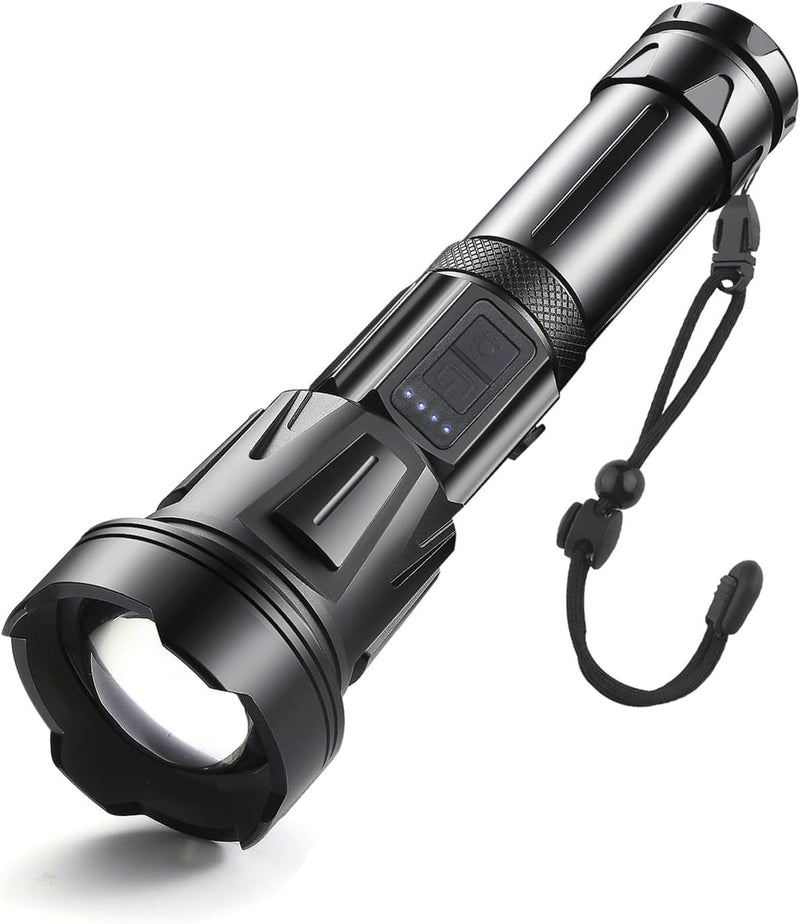 ASORT LED Taschenlampe Extrem Hell 40000 Lumen, USB Wiederaufladbare, 36 Kerne LED, IPX67 Wasserdich