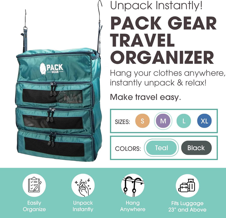 Pack Gear Koffer-Organizer | Packen Sie mehr in Ihr grosses oder Handgepäck | sofort auspacken mit d