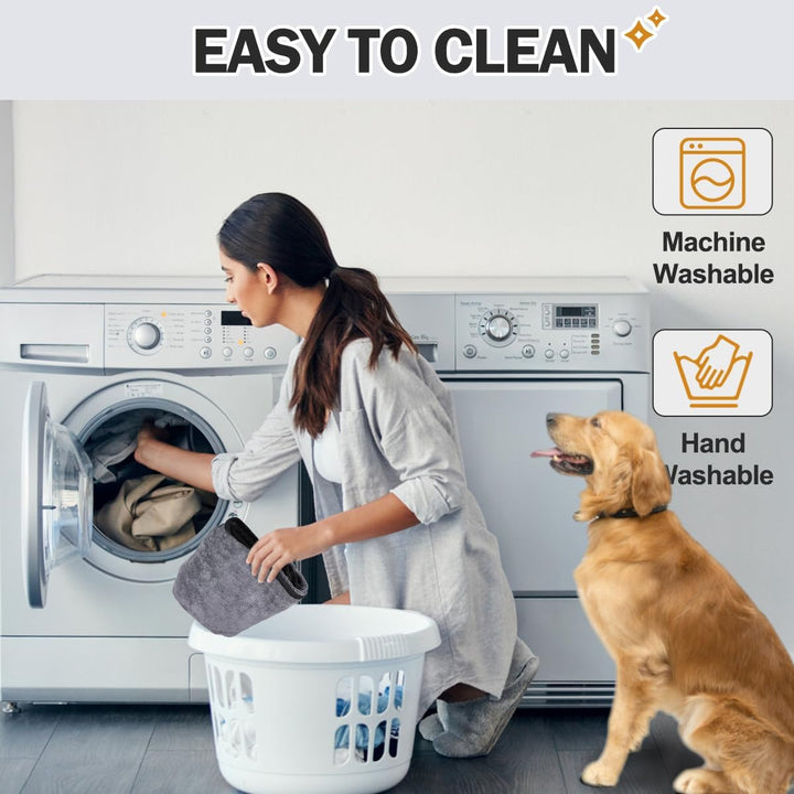 HezzLuv Bademantel Für Hunde, Hundebademantel Aus Mikrofaser Für Mittlere Und Grosse Hunde, Saugfähi