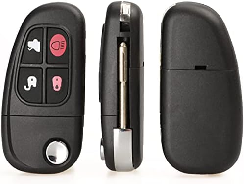 4 Tasten Flip Folding Car Remote Schlüssel Ersatz 433mhz 4D60 Chip für Jaguar X-Type S-Type XJ XJR U