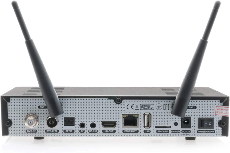 OCTAGON SF8008 4K Combo Receiver + HM-Sat HDMI Kabel, 2 Betriebssysteme: E2 Linux & Define OS, Sat-