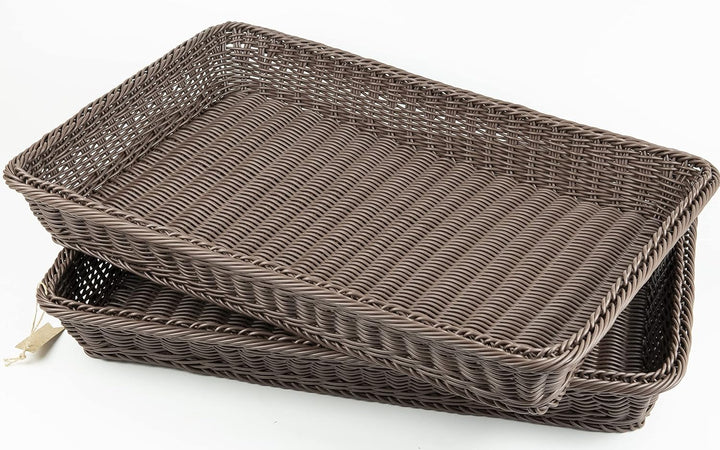 2 Packungen 15,7 Zoll Brotkörbe zum Servieren,Rechteckige Körbe zur Aufbewahrung,Weidenkörbe (Gross