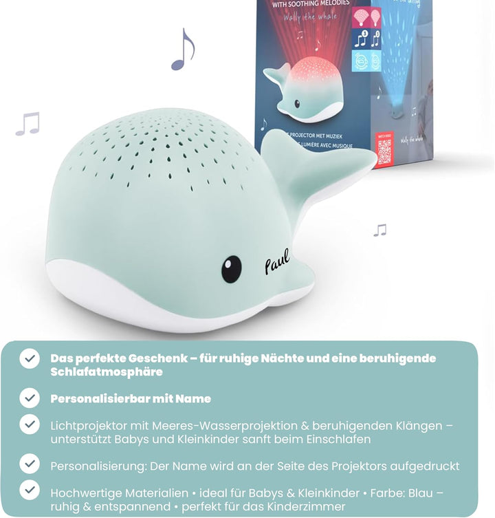 Personalisierbarer Wally Sternenhimmel Projektor Blau – Sternenlicht Projektor Meeres-Wasserprojekti