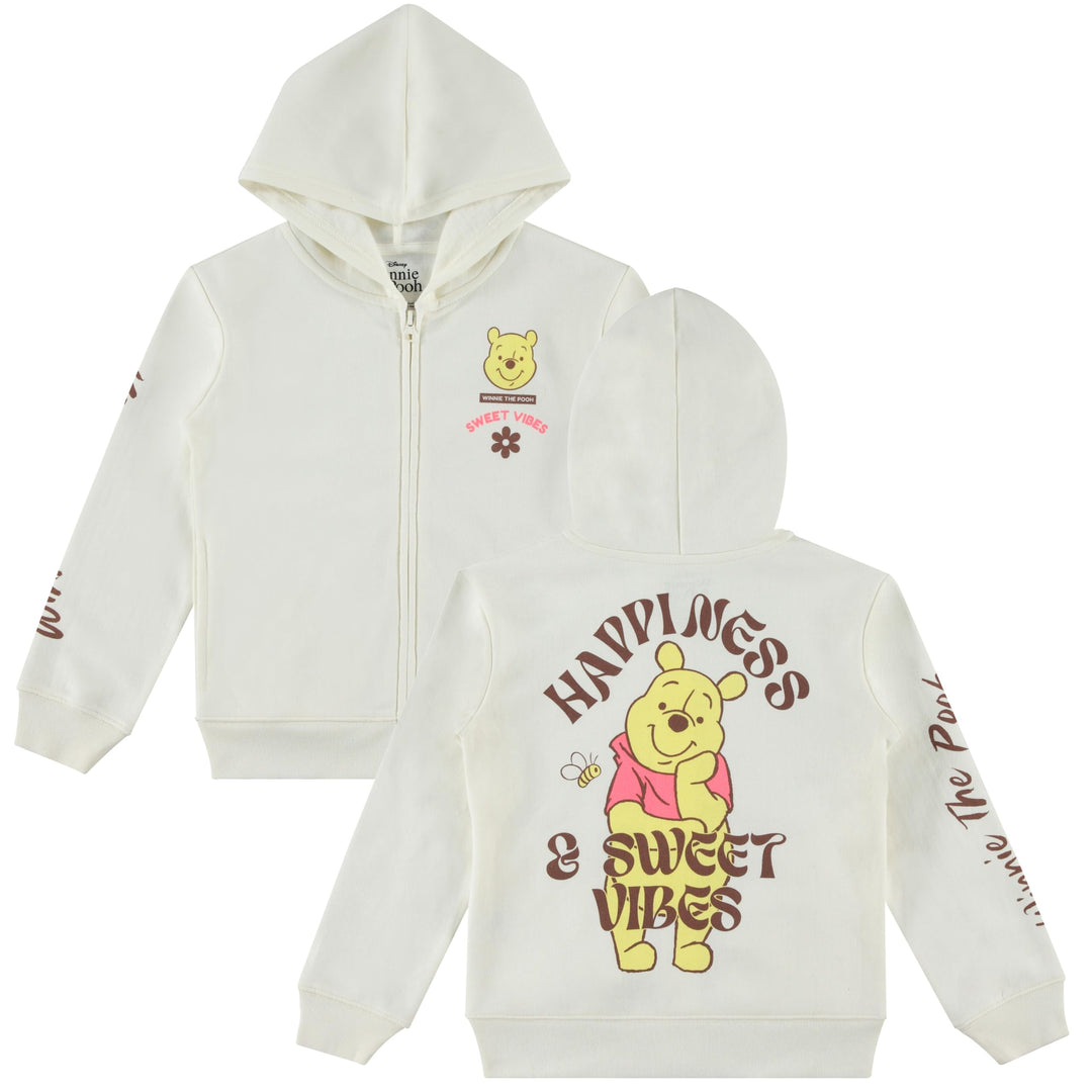 Disney Hoodie Mädchen Stitch, Warme Teddy Fleecejacke Mädchen Teenager, 4-5 Elfenbein