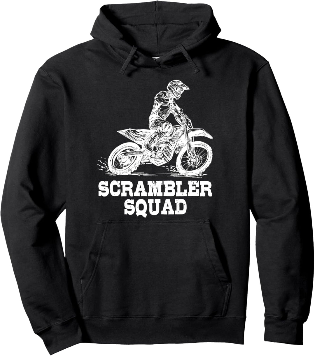 MX Motocross Biker Dirt Bike - Scrambler Squad Supercross Pullover Hoodie