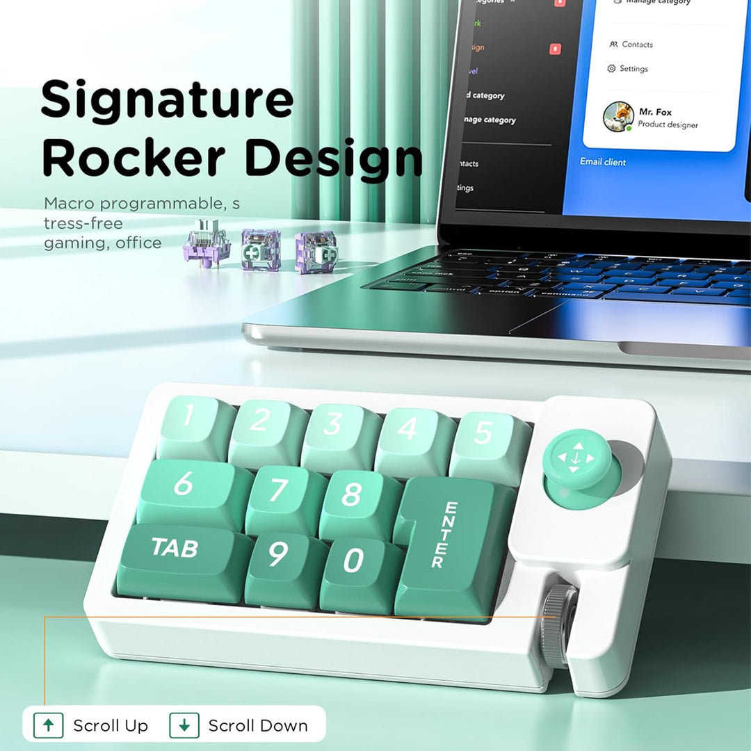 Programmierbare RGB,RGB Kabelgebundene Programmierbare - Einhand Nummernblock Mit Joystick Hot-Swapp