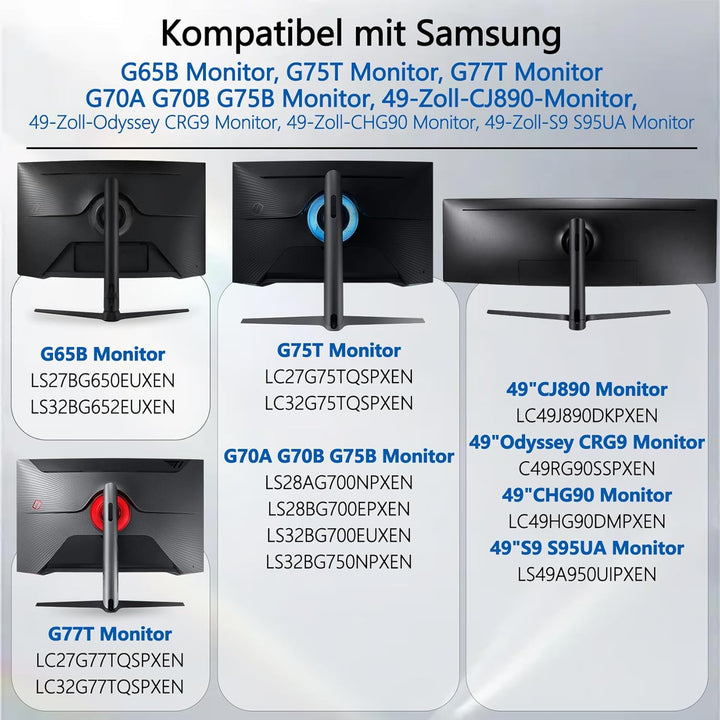 Odyssey G7 VESA Adapter kompatibel mit Samsung Odyssey G6, G7 Monitoren (passend für G65B G70A G70B