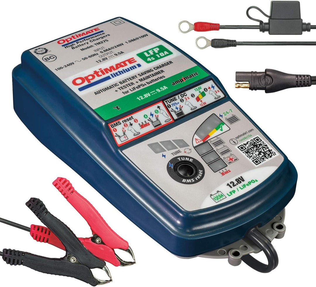 Optimate TM274 TM274v2 Lithium 4s 10A 10-stufiges gekapseltes batterieschonendes 12.8V 10A Lade- & W