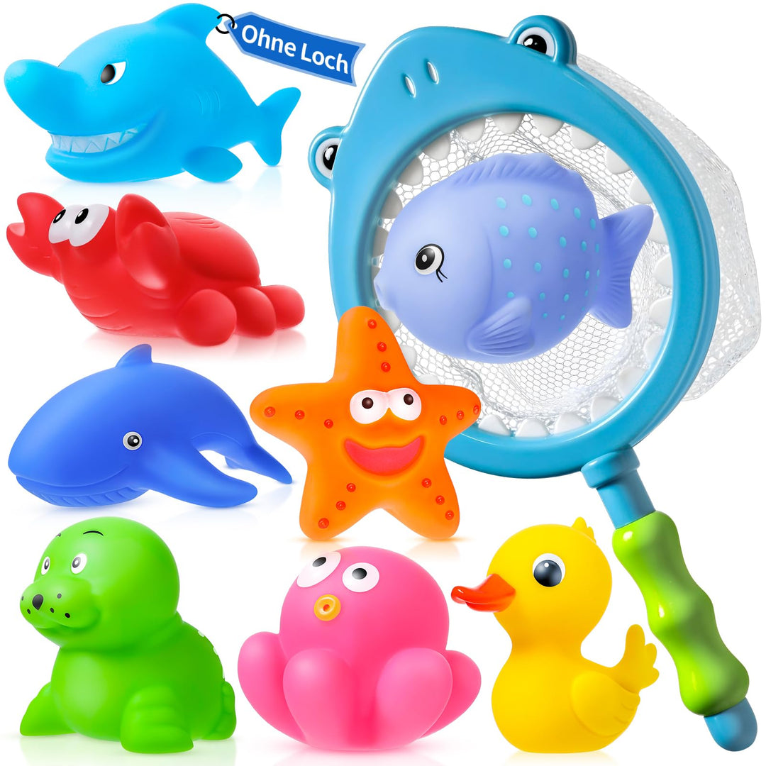 Ohne Loch - Badespielzeug Baby ab 1 2 3 4 Jahr, Wasserspielzeug Kinder Badewannenspielzeug Schwimmba