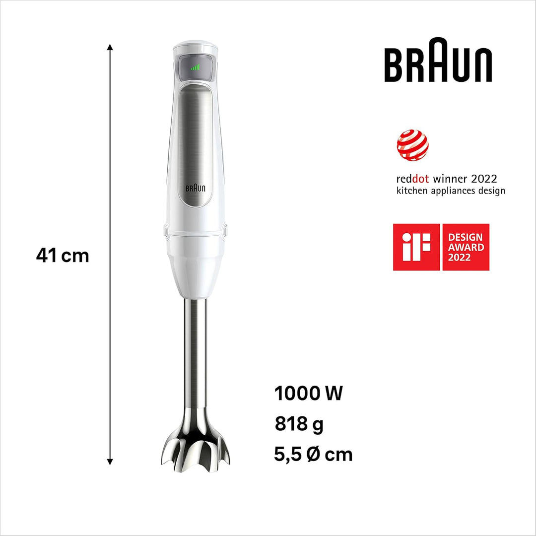 Braun Household Hogar MultiQuick 7 Armmixer, Spritzschutz-Technologie, spülmaschinenfest, BPA-freier