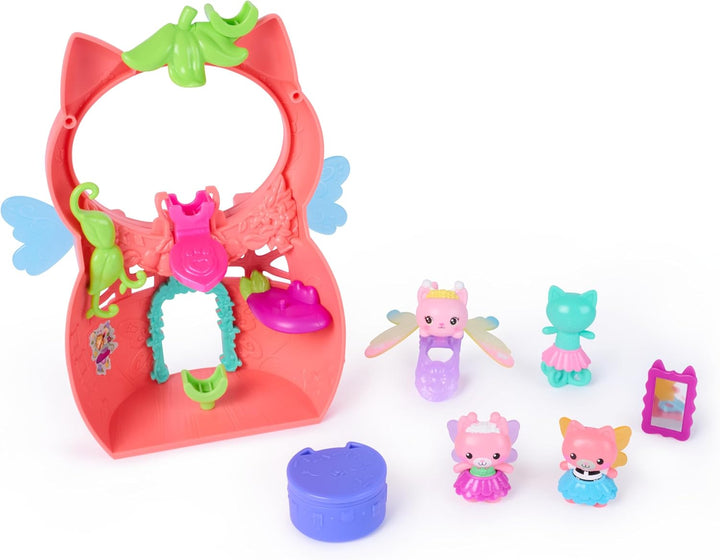 Gabby’s Dollhouse – Fairylandia - Flutter Fairy Spielset mit 12 Teilen, besonderem Flutter-Ring, Acc