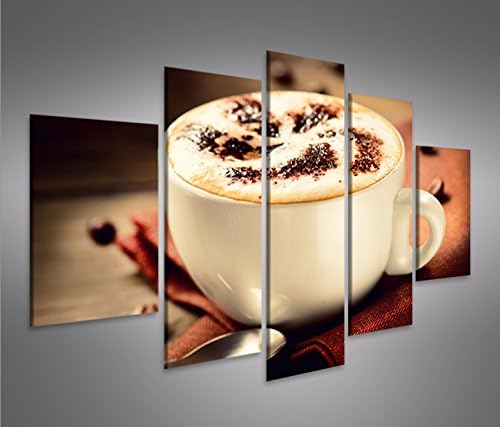 islandburner Bild Bilder auf Leinwand Cappuccino V2 Kaffee Küche MF XXL Poster Leinwandbild Wandbild