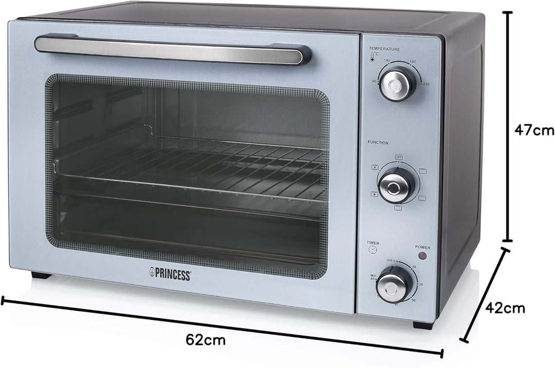 Princess Umluftofen - Grillen, Braten und Backen - Wände antihaftbeschichtet - 45 l Fassungsvermögen