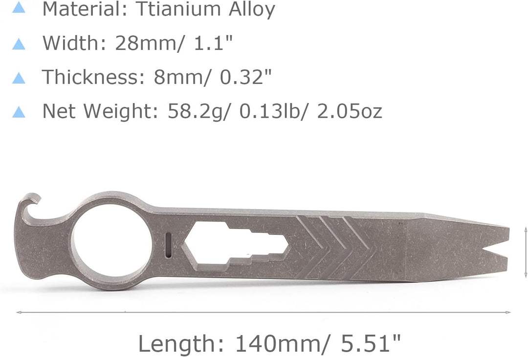 Hamans Titan EDC Brecheisen Flaschenöffner Brechstange Schraubenschlüssel Schraubendreher Kompakte G