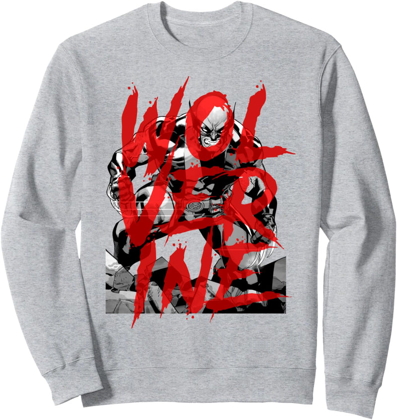 Marvel X-Men Wolverine Sees Red Graffiti Sweatshirt