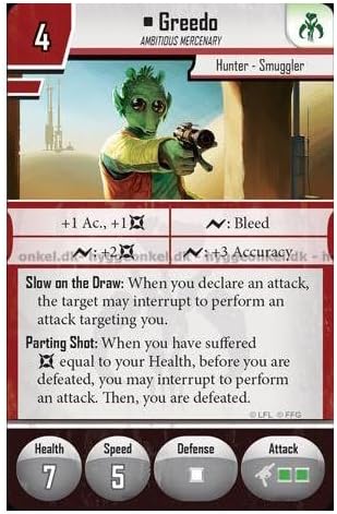 Fantasy Flight Games, Imperial Assault Villain Pack Greedo, Board Game, Ages 14+, 2-5 Players, 60-12