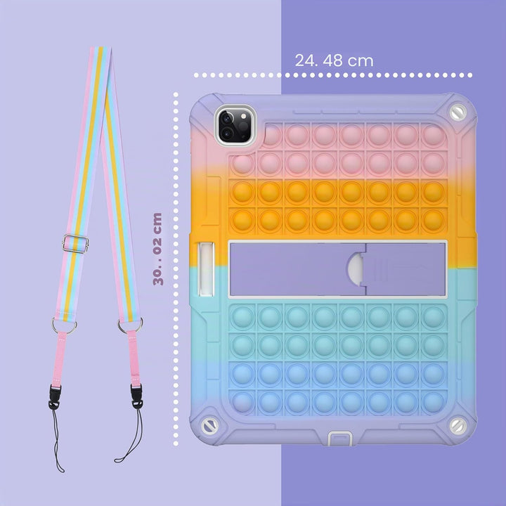 XZC iPad Pro 12.9 Hülle 2022 2021 2020 2018 Stossfeste Push Pop Fidget Hülle für iPad Pro 12.9 6th /